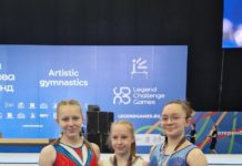 7 «золотых» медалей, 2 «серебра» и 3 «бронзы» с международных соревнований «Игры вызова легенд» по спортивной гимнастике